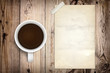 Old poster and coffee Old poster and coffee