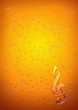 Fragile glass treble clefs. Abstract music background for poster Fragile glass treble clefs. Abstract music background for poster