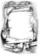 Scroll old paper banner with decoration Scroll old paper banner with decoration