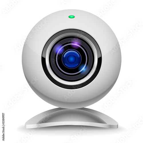 Vector: Realistic white webcam Realistic white webcam