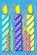 Confetti and Candles Blue