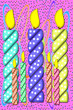 Confetti and dotted Candles Pink