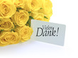 Gelbe Rosen und Vielen Dank