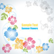 Summer flowers background