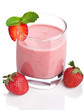 strawberry smoothie isolated