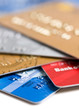 Closeup of credit cards