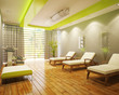 Gym Lounge Interior On White Background Gym Lounge Interior On White Background