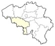 Political map of Belgium