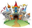 Medieval castle, cartoon vector illustration Medieval castle, cartoon vector illustration