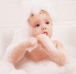 baby brushing teeth