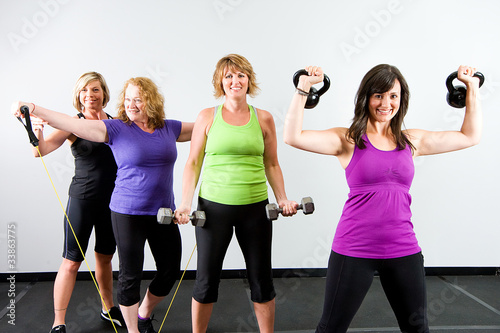 Photo: Group of women working out at a gym Group of women working out at a gym