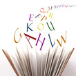 books and letters - libro e lettere