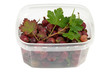 wet tasty gooseberry in the plastic semi transparent container w