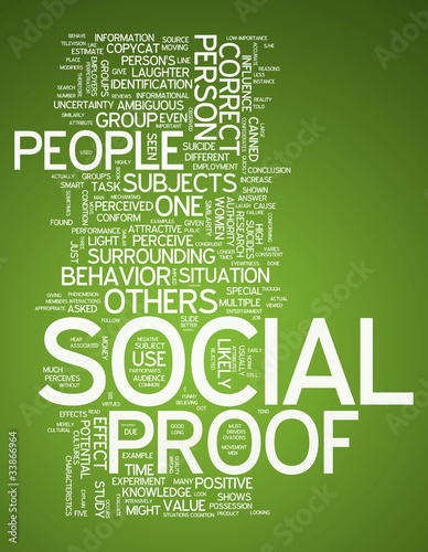 Illustration: Word Cloud "Social Proof" Word Cloud "Social Proof"
