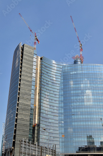 Photo: Großbaustelle in Mailand (Gebiet Porta Nuova-Garibaldi) Großbaustelle in Mailand (Gebiet Porta Nuova-Garibaldi)