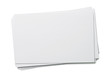 Illustration: Blank white index card isolated on white Blank white index card isolated on white