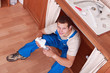 plumber  sat working