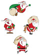 Santa Claus Waving A Greeting.Vector Collection