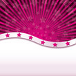 Pink abstract background with stars, Vector illustration