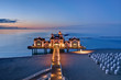 The pier of Sellin at sunset