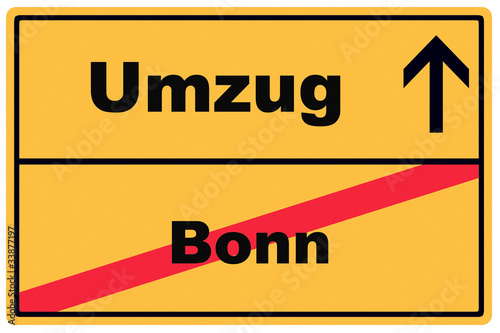 Vektor: Schild Umzug Bonn Schild Umzug Bonn
