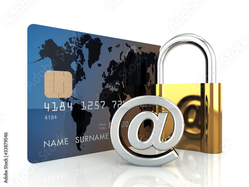Illustration: Safe online banking , 3d illustration Safe online banking , 3d illustration
