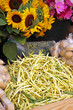Au marché : Fleurs de Tournesol et Haricots Beurre Au marché : Fleurs de Tournesol et Haricots Beurre