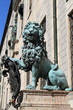 lion guarding Munich royal palace in Germany