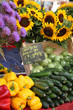 A fényképek részletei Au marché : Chardons, Tournesols, Courgettes et Poivrons