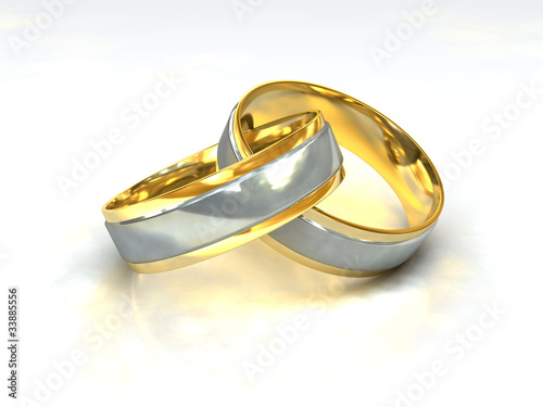 Illustration: Trauringe aus Gold und Platin Trauringe aus Gold und Platin