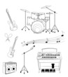 The vector set of musical instrument
