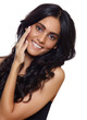 Photo: smiling woman with long hair smiling woman with long hair