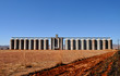 Row of silos