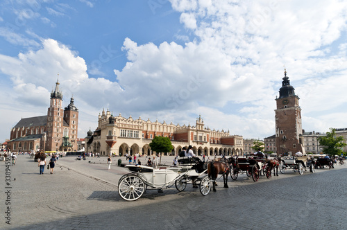 Old Town square in Krakow, Poland