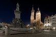 Mariacki Church at night in Krakow, Poland Mariacki Church at night in Krakow, Poland