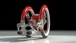 3d red futuristic concept vehicle