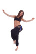 portrait of a beautiful belly dancer with long hair