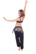 portrait of a beautiful belly dancer with long hair