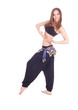 portrait of a beautiful belly dancer with long hair