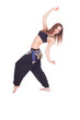 portrait of a beautiful belly dancer with long hair
