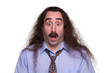 A long haired man with a surprised expression1
