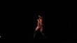 girl gogo black background
