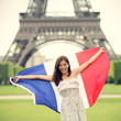 Paris woman French flag Paris woman French flag