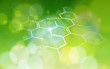 green ecology background: chemical formulas