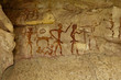 Archeological pre-historic human clift paint Archeological pre-historic human clift paint