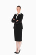 Attractive female in suit posing