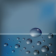 Sfondo blu con gocce d'acqua - Background with water drops Sfondo blu con gocce d'acqua - Background with water drops