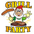 Illustration: Garden Gnome Barbecue Party Garden Gnome Barbecue Party