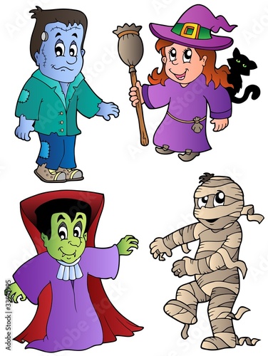 Vektor: Cartoon Halloween characters 1 Cartoon Halloween characters 1
