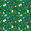 Seamless pattern: school supplies Seamless pattern: school supplies